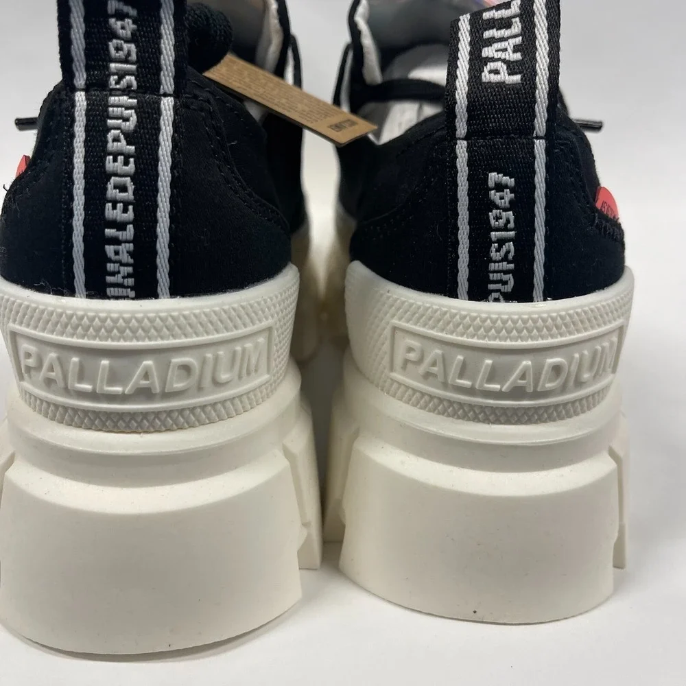 Palladium Revolt Womens 6 Black Marshmallow Chunky Sole‎ 97 Lo TX